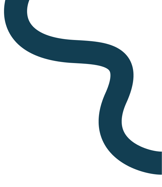 Illustration of a stylized river or winding path in dark blue.