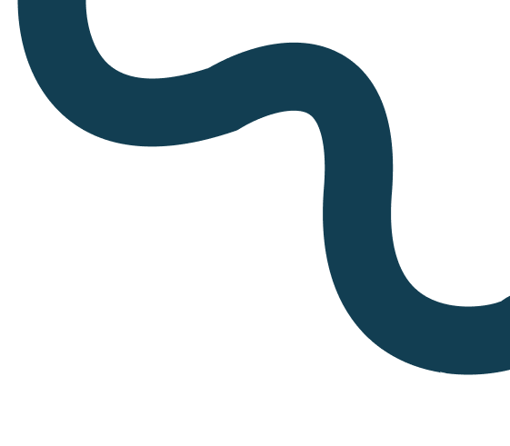 a navy blue squiggle graphic