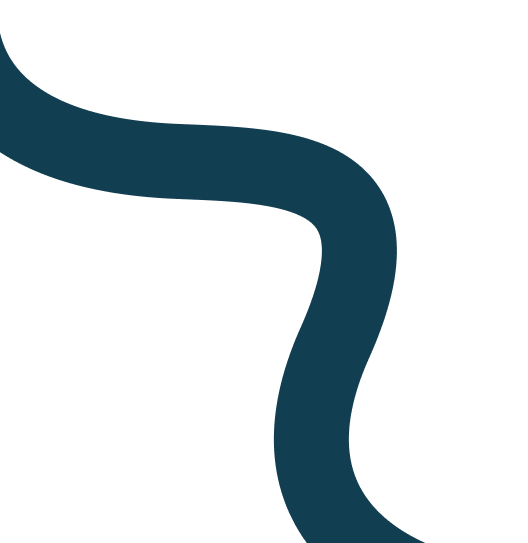 A silhouette of a winding river or stream on a black background.