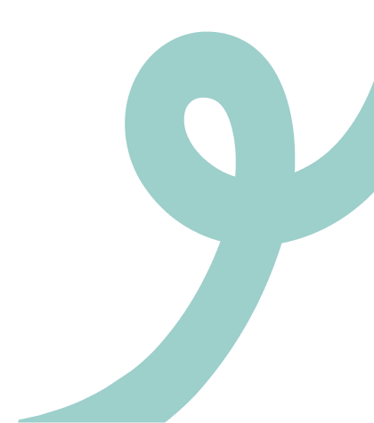 a turquoise squiggle graphic