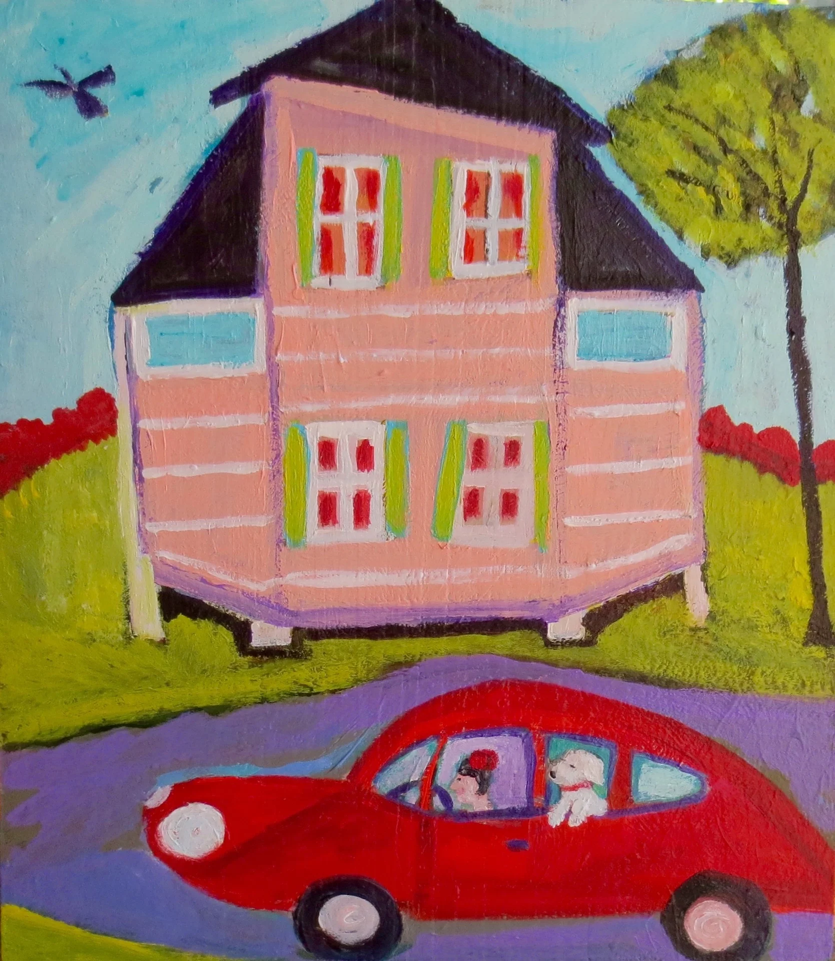 Trip to Dr in Red Car