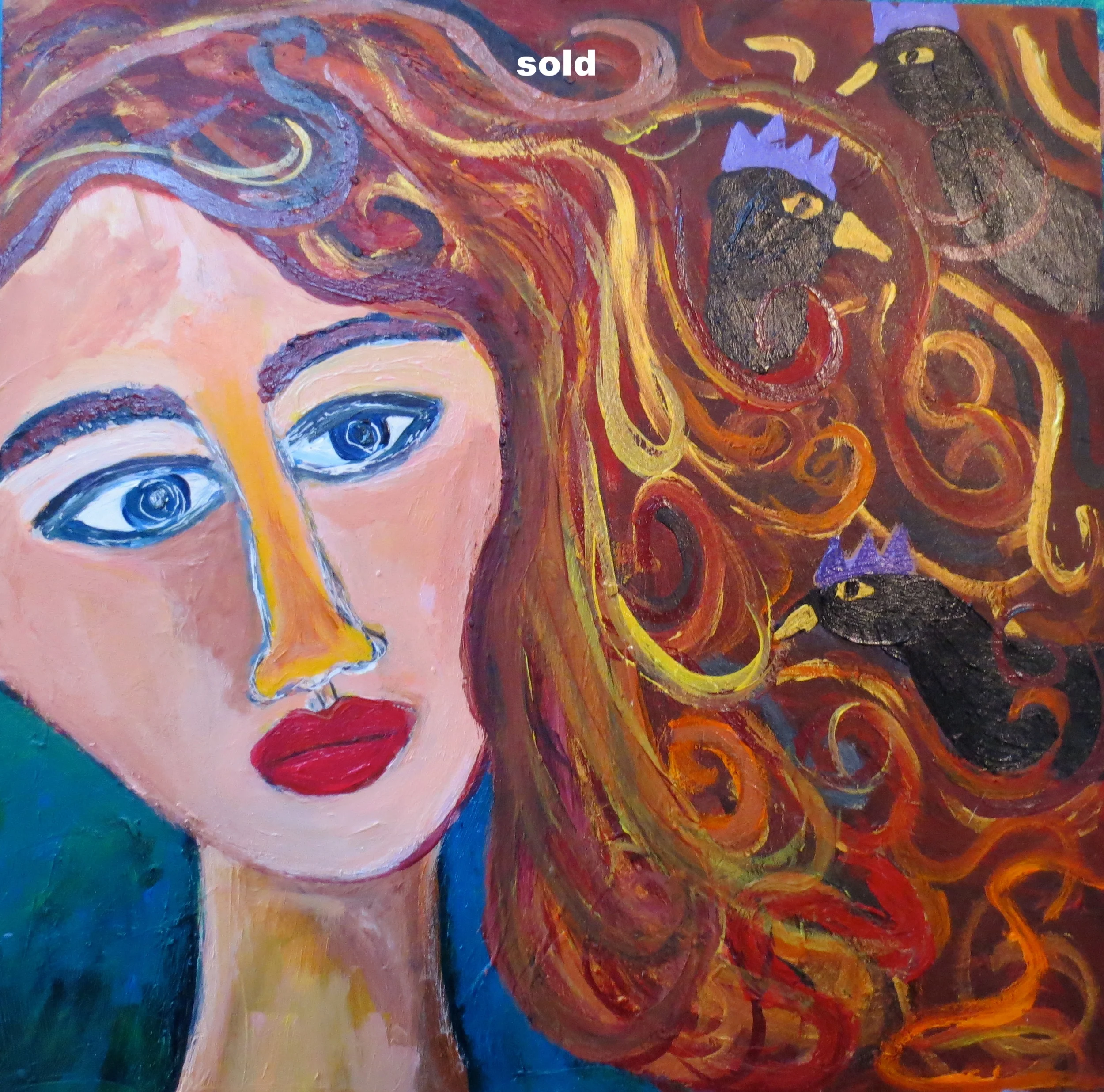 Woman With Crows