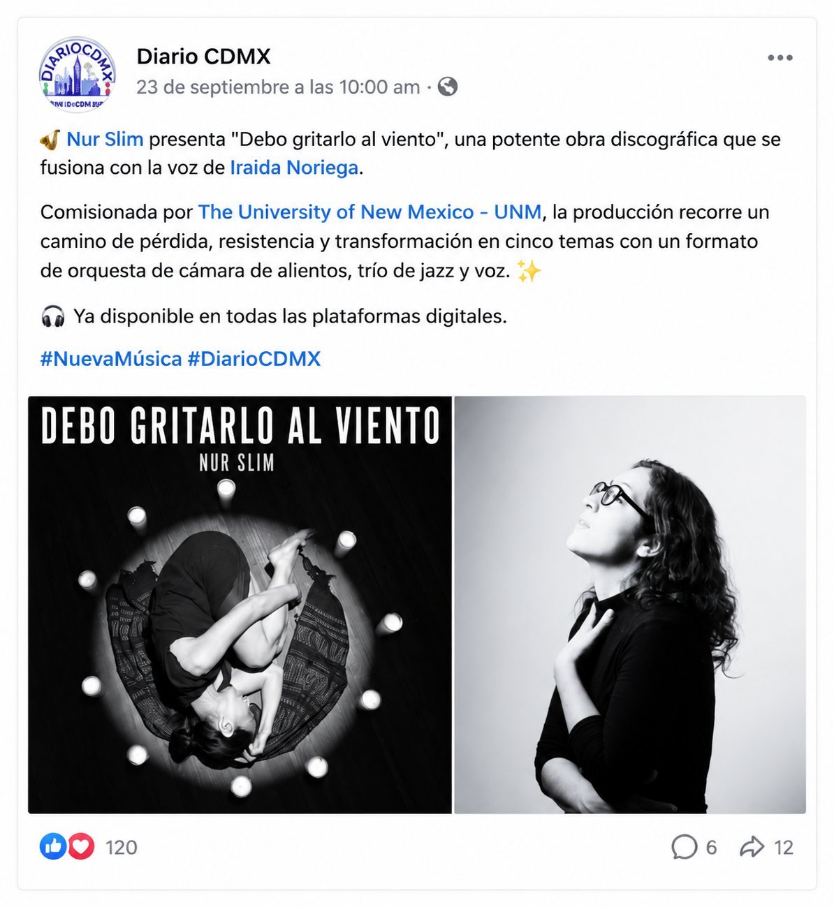 Diario CDMX · Debo gritarlo al viento · September 2026