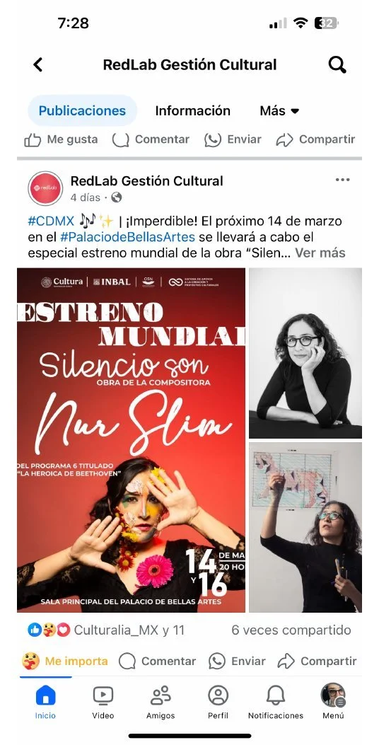 RedLab Gestión Cultural · Silencio son world premiere · March 2025