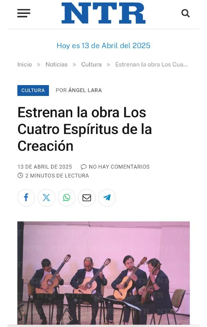 NTR Zacatecas · Estrenan Los Cuatro Espíritus de la Creación · April 2025