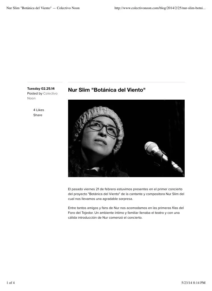 Botánica del Viento · press