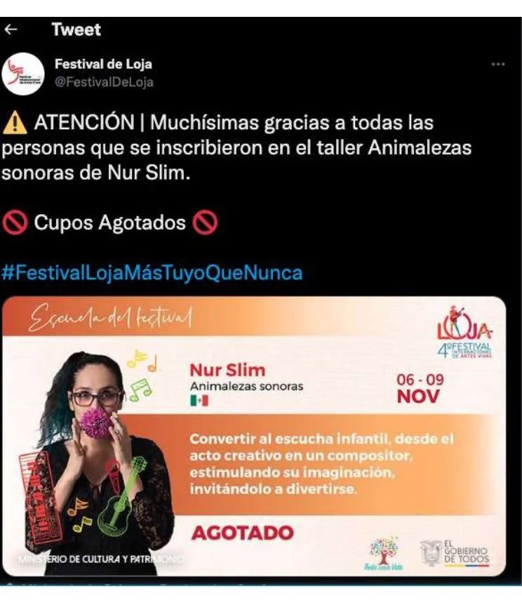 Festival de Loja, Ecuador · Animalezas Sonoras