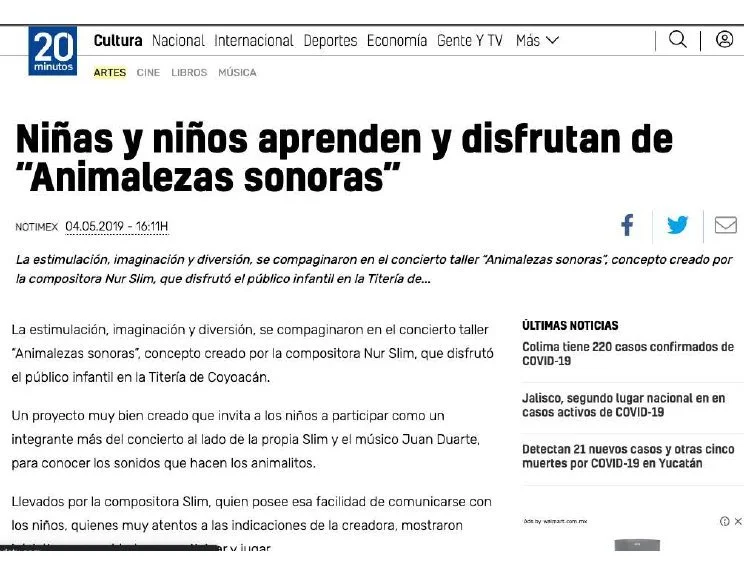 Niñas y niños aprenden y disfrutan de “Animalezas sonoras”