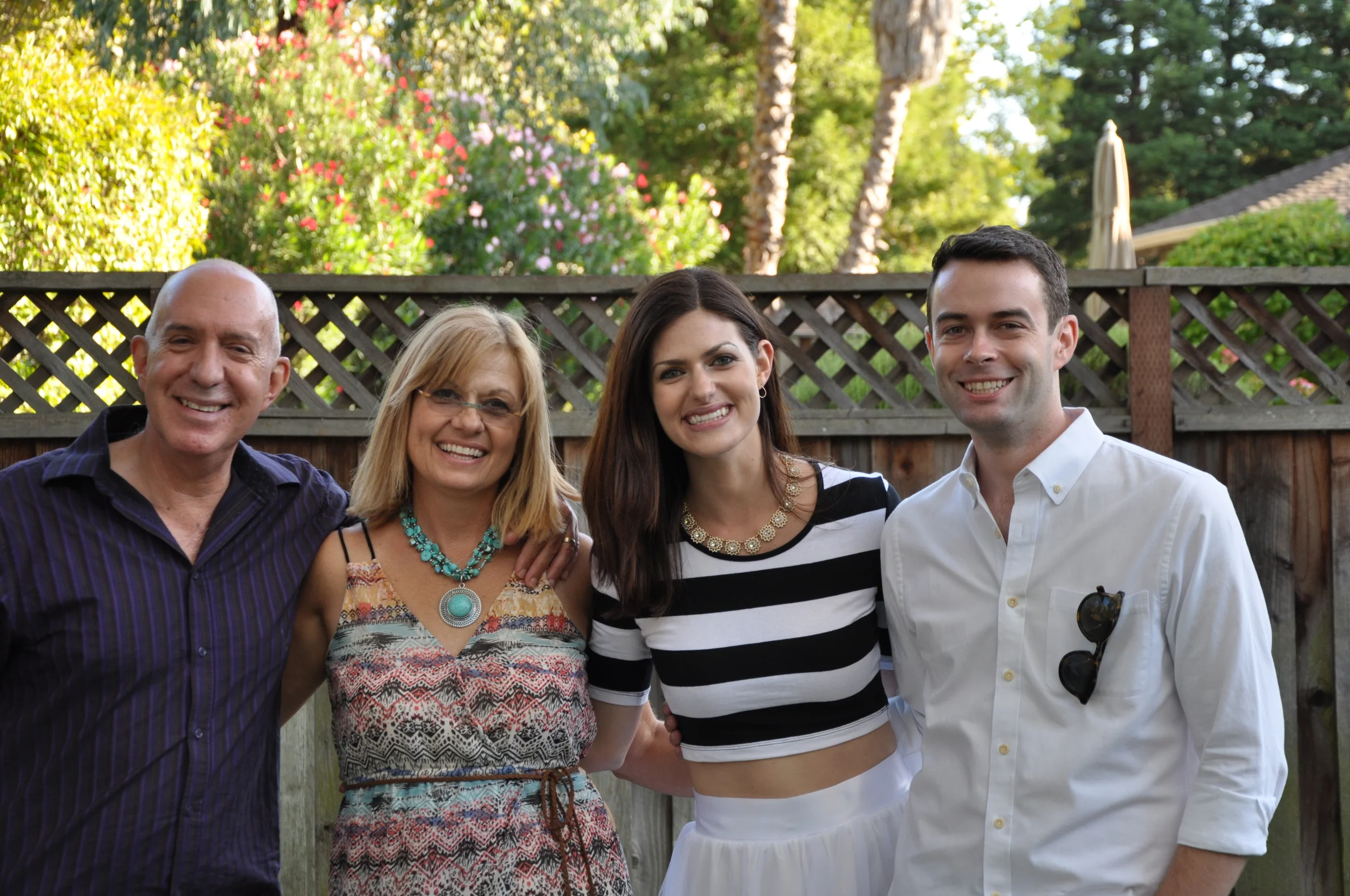 Nicole and Kevin with her parents.