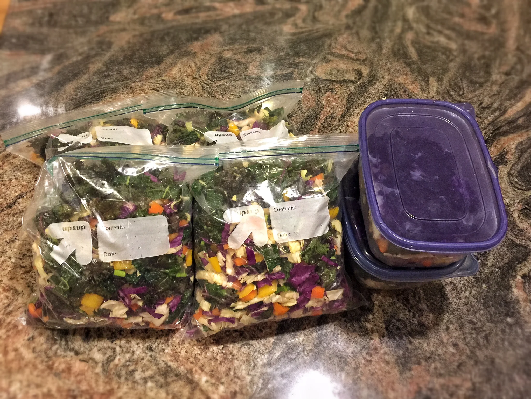 Bagged and ready to store!