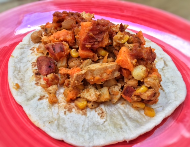 Curry Masala Chick'n on Flatbread