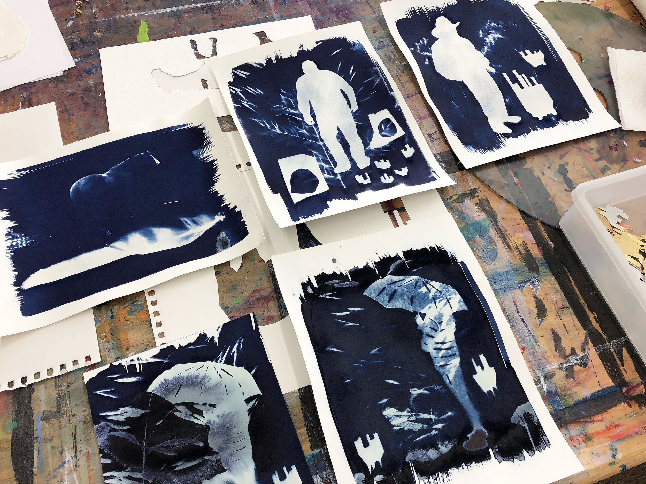 Gel Printing with Iridescents, and Organic Journal: Intuitive Collage 3 -  Shoshiplatypus