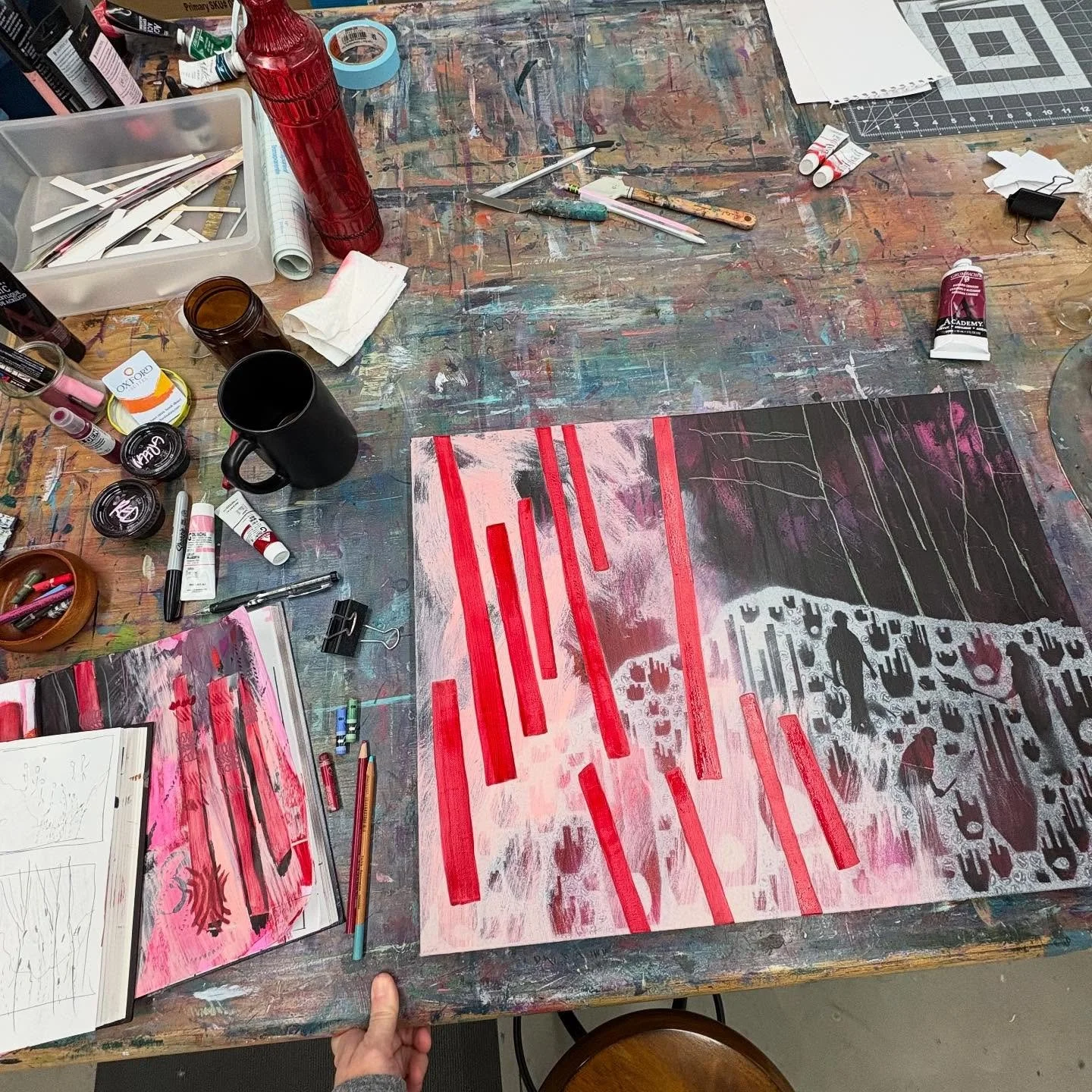 Just kidding silly heads this is not nearly done. Days 9 and 10 Did I mention that I need to have this presentable in five days&hellip; @xrds.art.center  #objectdart2025