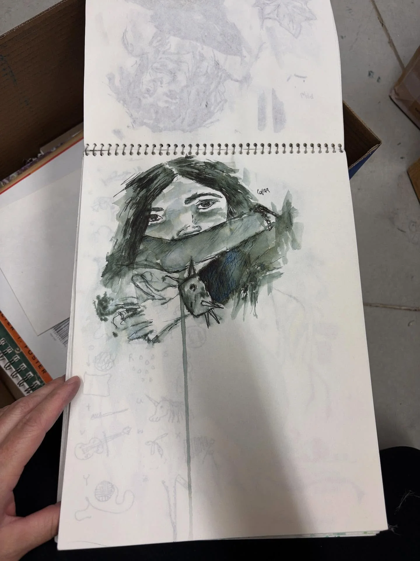 Found while packing: 14-17 year old Hillery drawings