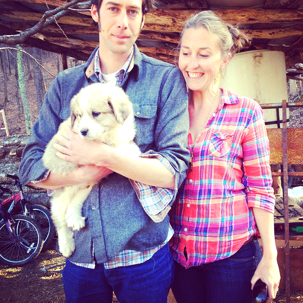 Hillary and Worth with new puppy Yuli