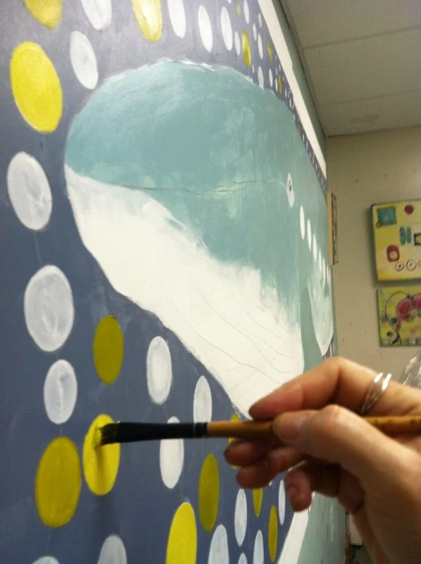 under coat of the polkadot seaweed pattern 