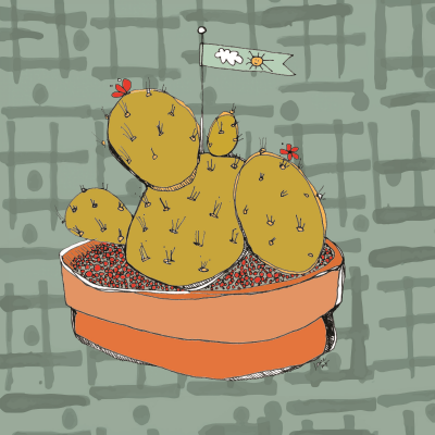 "cactus love" - fartin' around on Photoshop this morning...