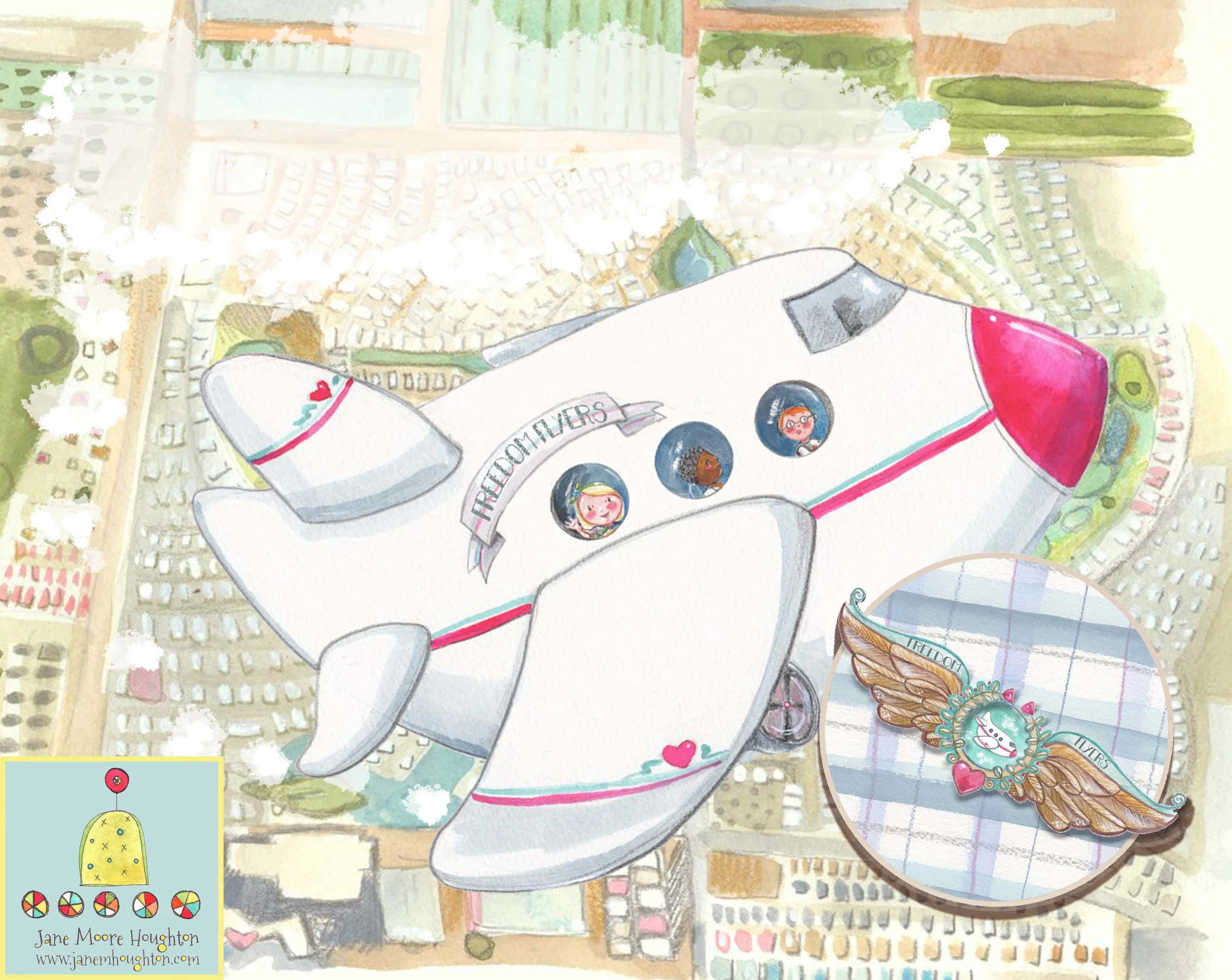 Gracie and her mom fly to Phoenix to visit her Grandma and start an adventure. Have you ever flown over Phoenix? The aerial view is pretty fascinating - like a piece of Navajo jewelry. 