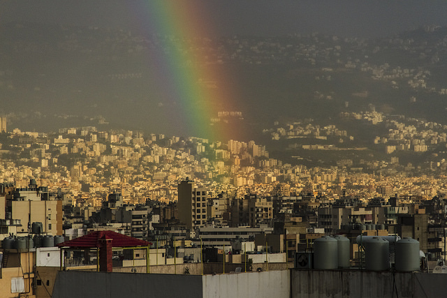 Rainbow in beirut by HAsan Chamoun