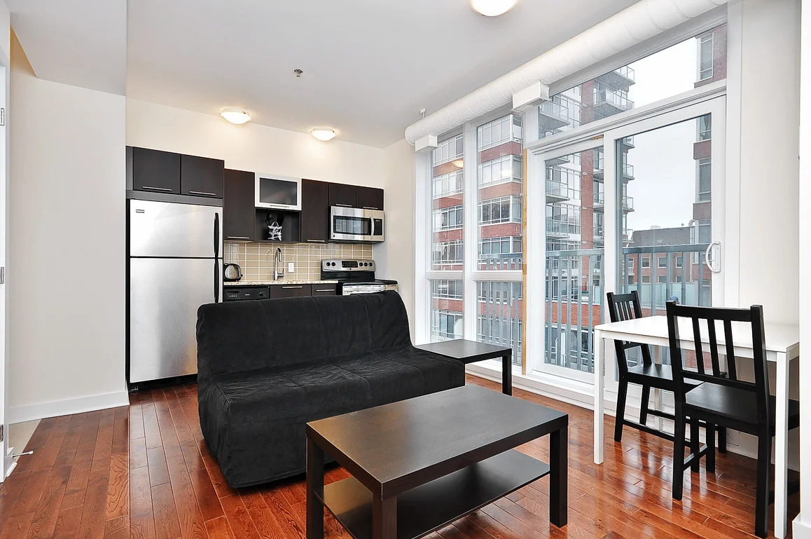 Studio condos like the one above from 360 Lofts (360 Cumberland St). 