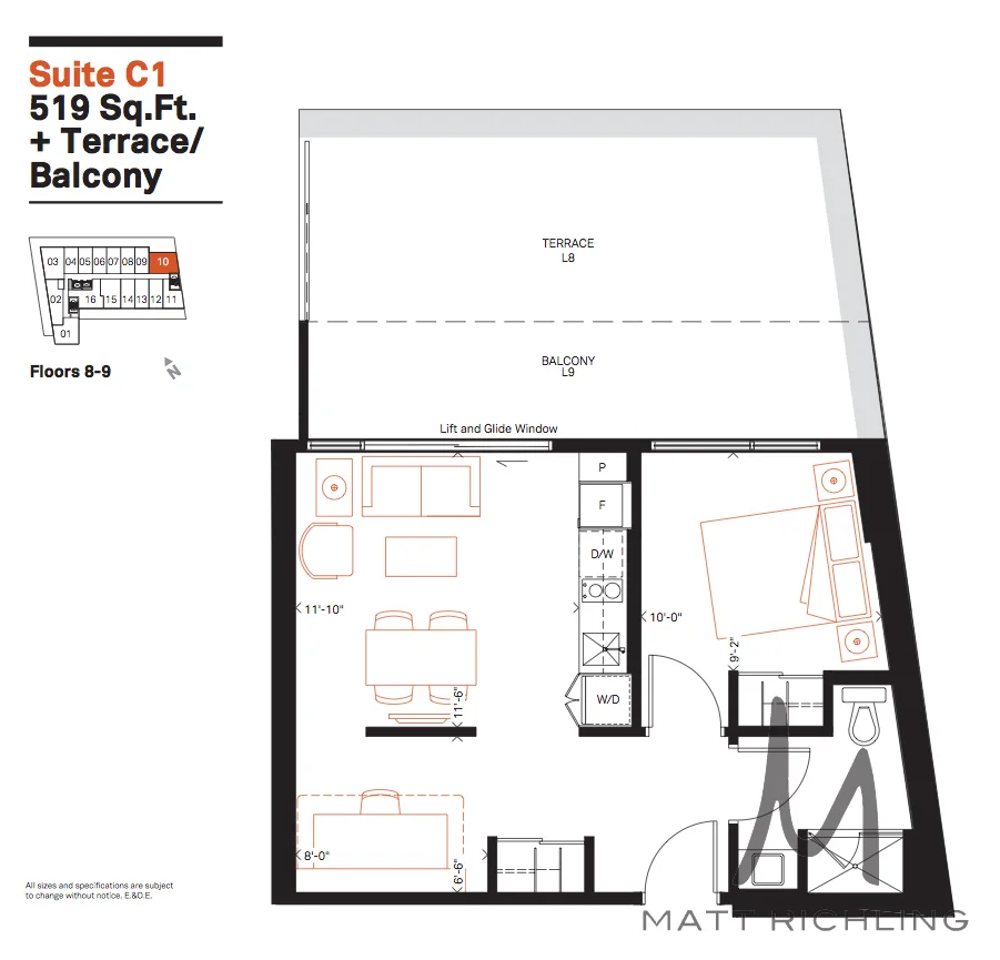 The C1 unit, which is the one bedroom and den, inside Smart House Ottawa.