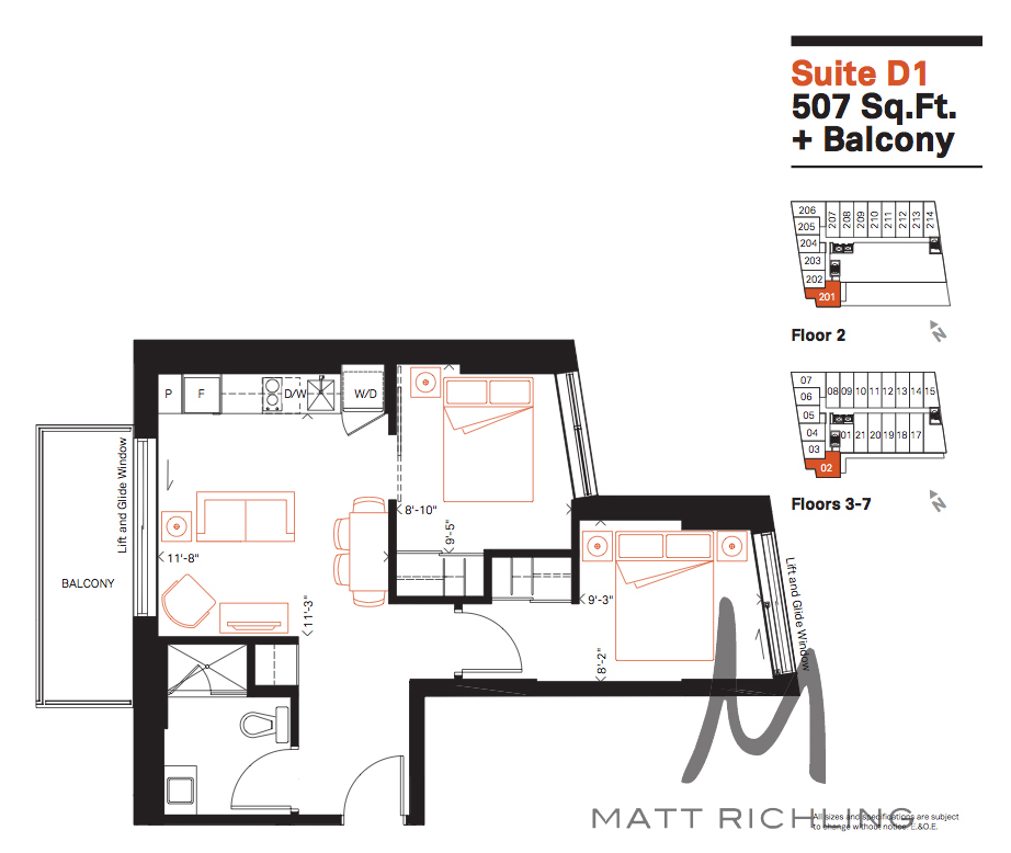 The D1 unit, the smallest two bedroom inside Smart House Ottawa.