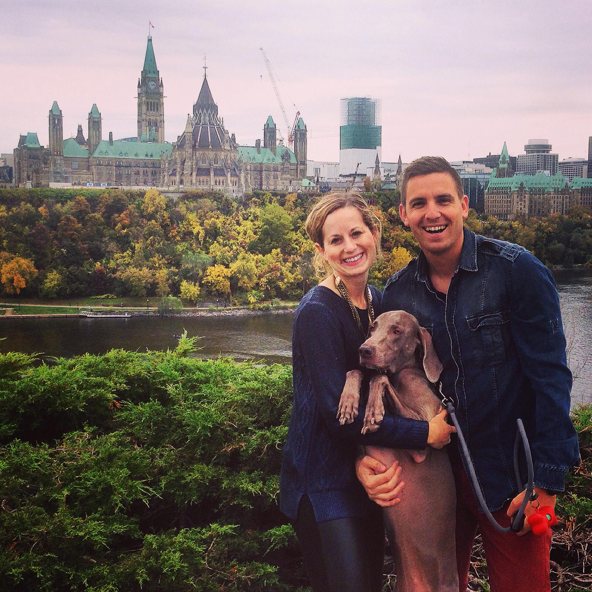 Matt and his partner with their Weim "Ella"