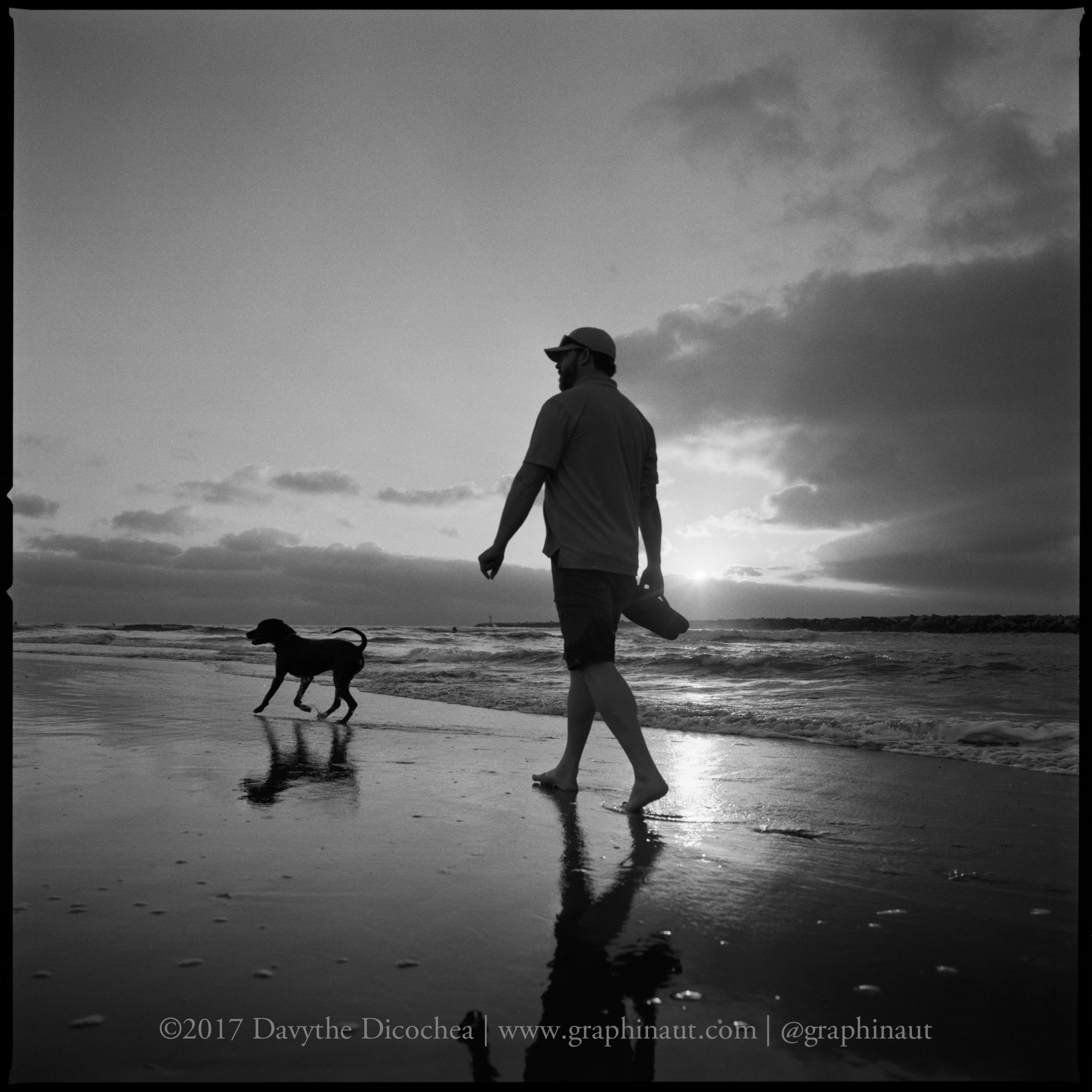 Walking the Human at Ocean Beach, California