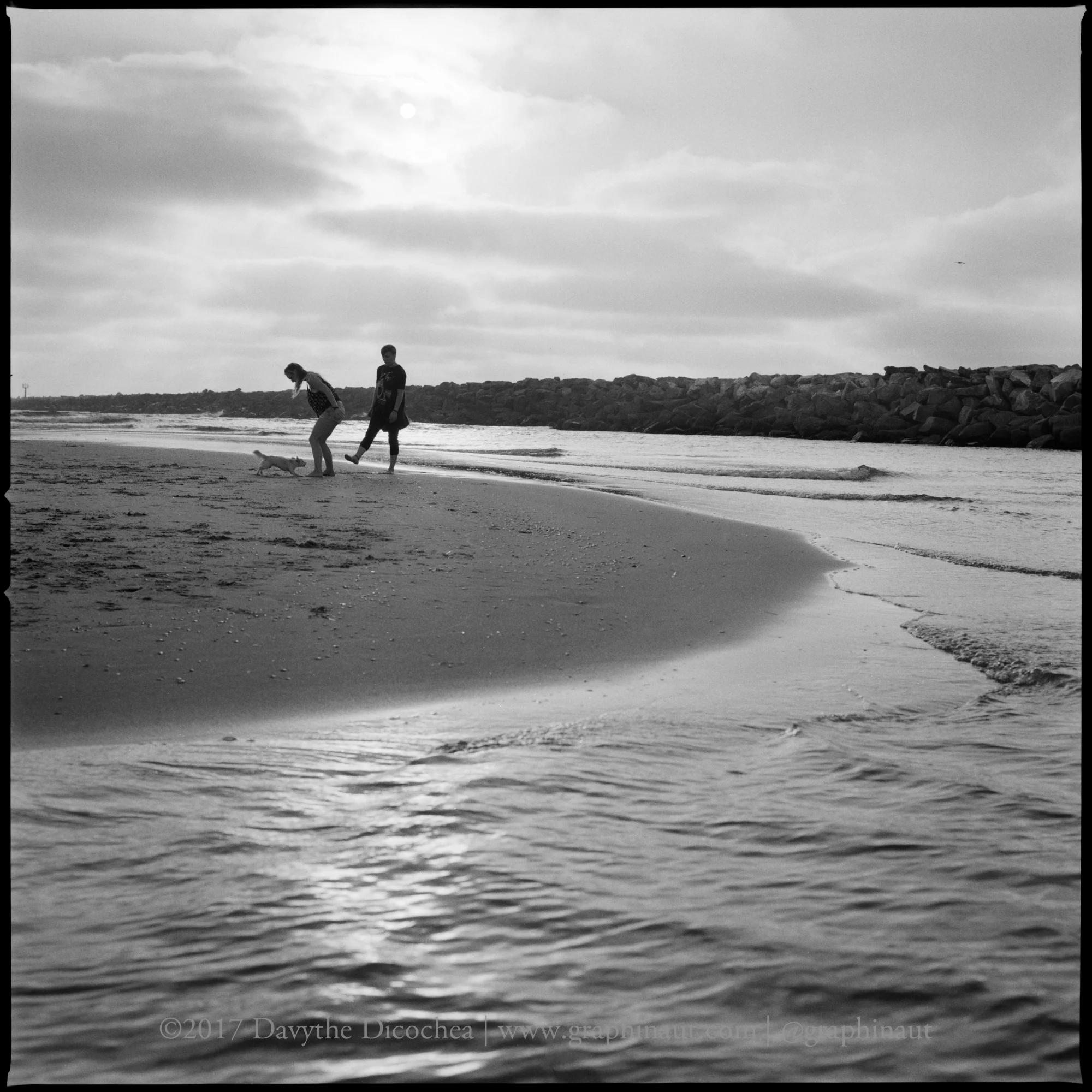 A Little Doggy with Two Women, California
