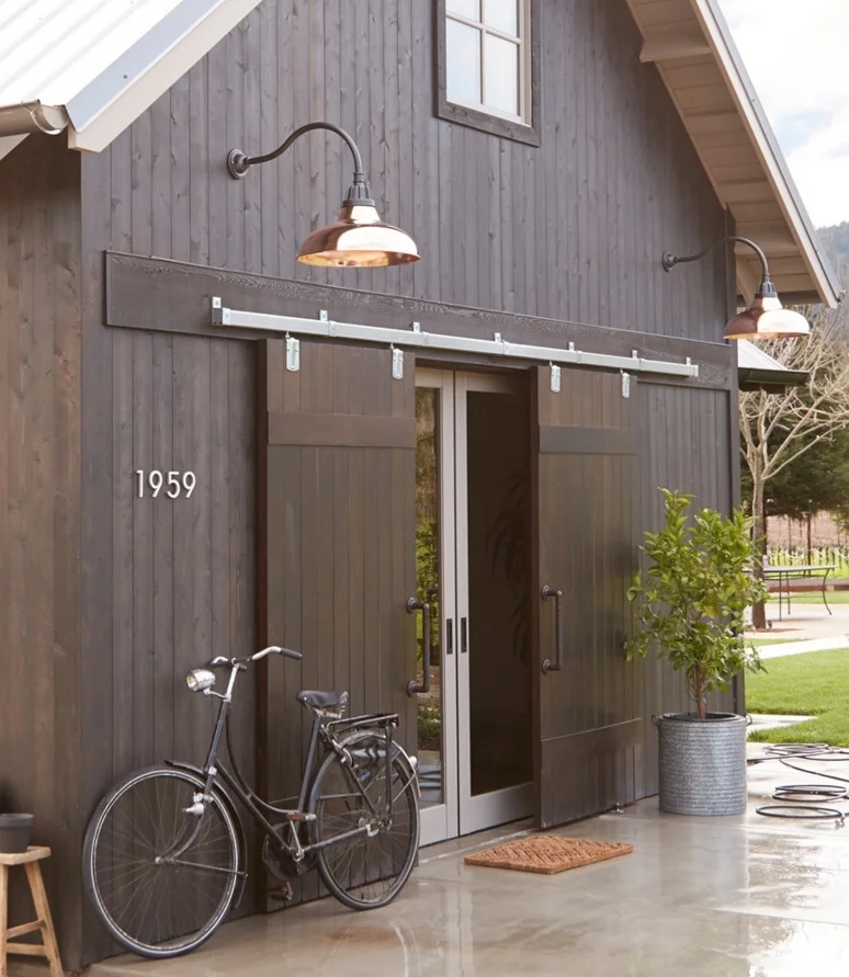Black Barn with Rejuvenation Fixtures
