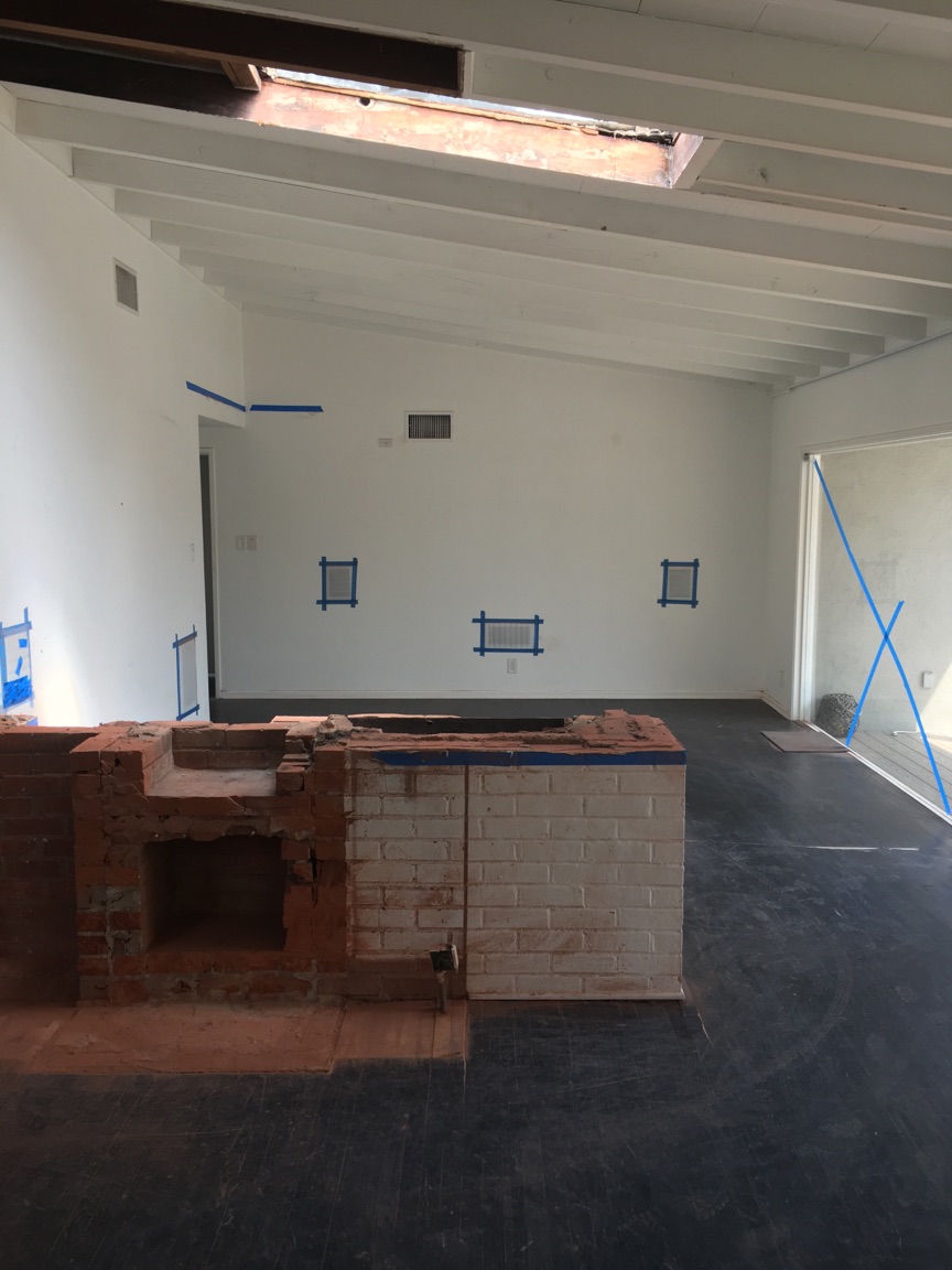 CONSTRUCTION PHOTO-AFTER FIREPLACE DEMOLITION