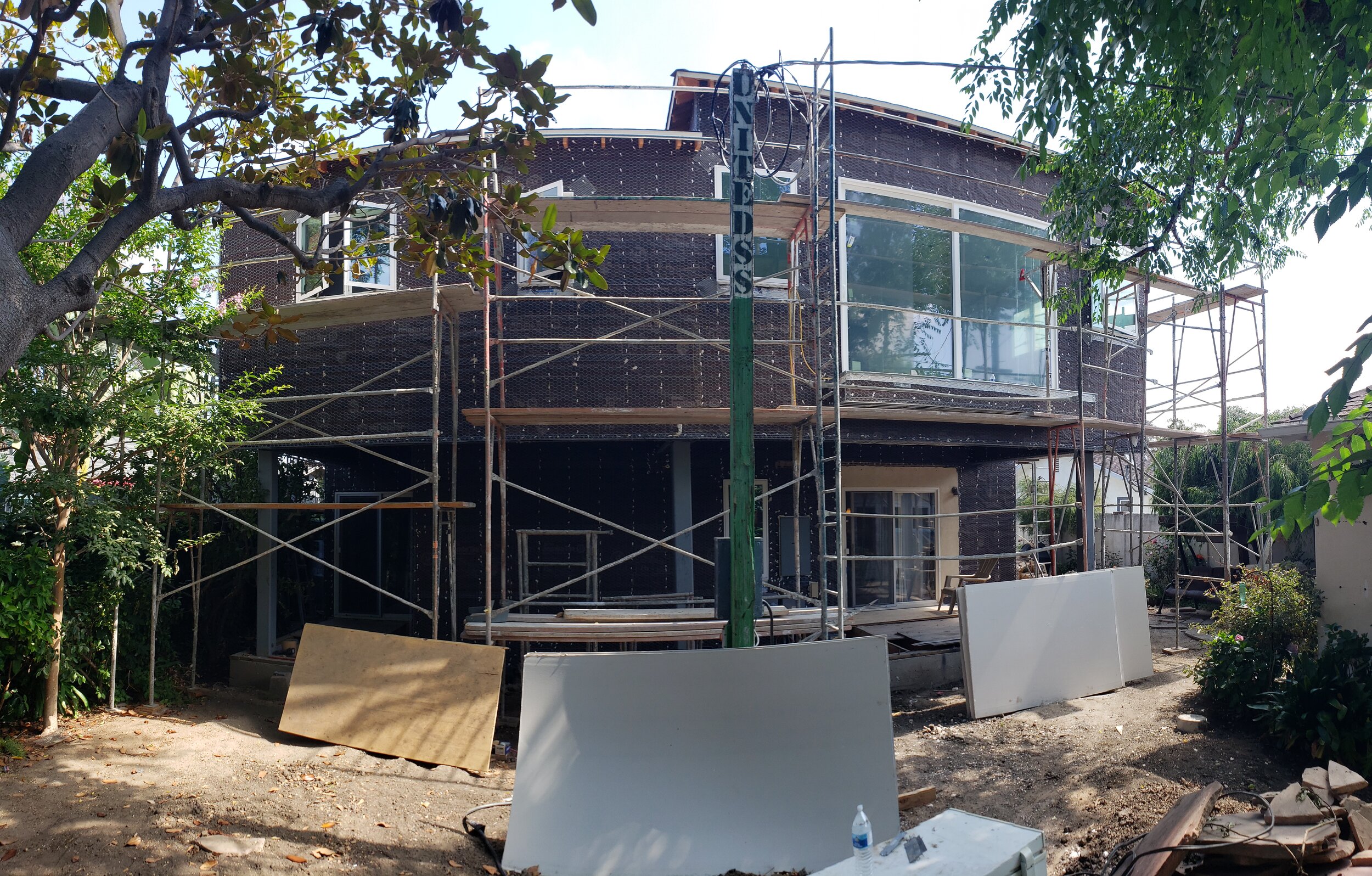 CONSTRUCTION PHOTO-BACK OF HOUSE