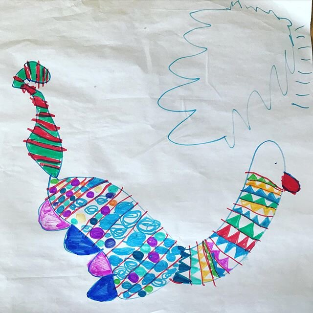 My 4 year old drew this swan. We colored it together. Huge thanks to his #ocad sitter @irisadriennelanglois who has pulled the artist out of my son. I always knew it was in there. Kids drawings are beyond. Those weekly trips to @agotoronto settled in