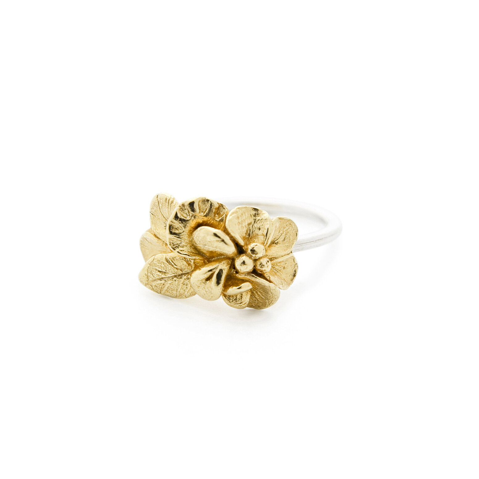 Sterling Silver with Gold Plate Botanica Ring — Rachel Laura Gorman