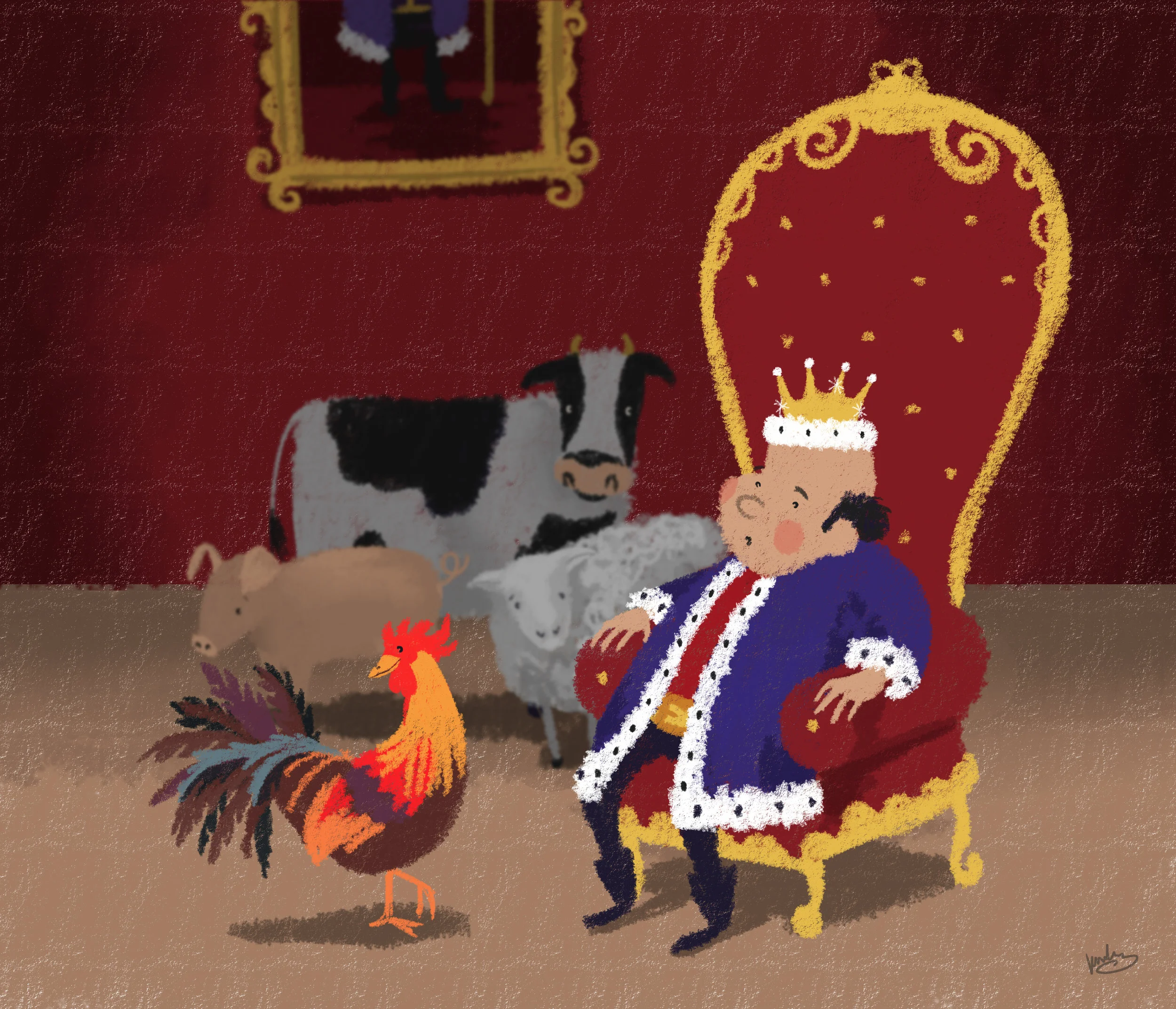 King and Cockerel