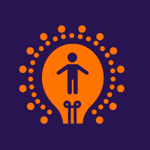 technology light therapy icon in orange
