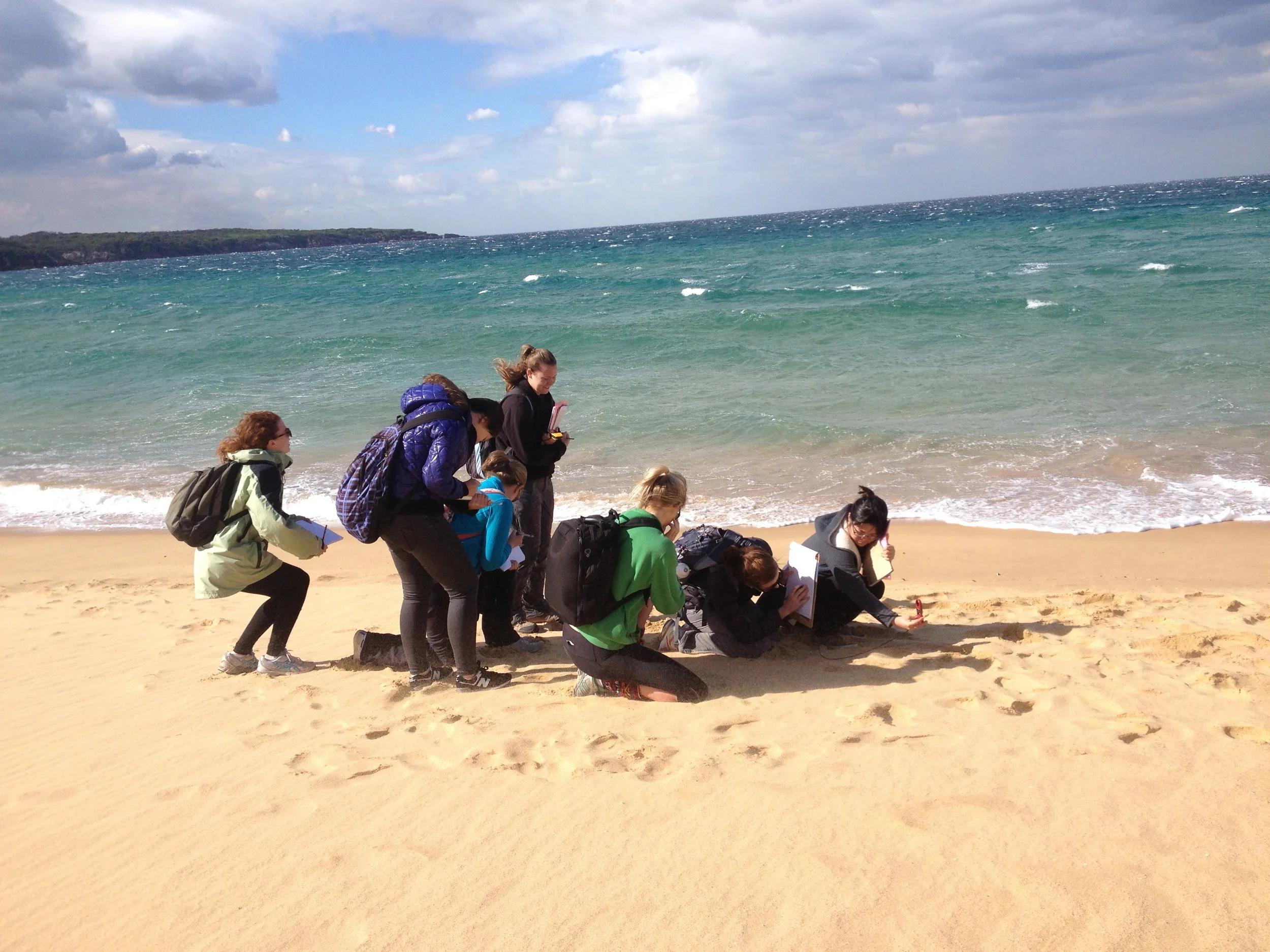 Weather observations during a blustery day on the south coast - learning about meteorology in a 'hands on' fashion!