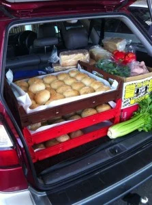 A car load of food for fundraising!