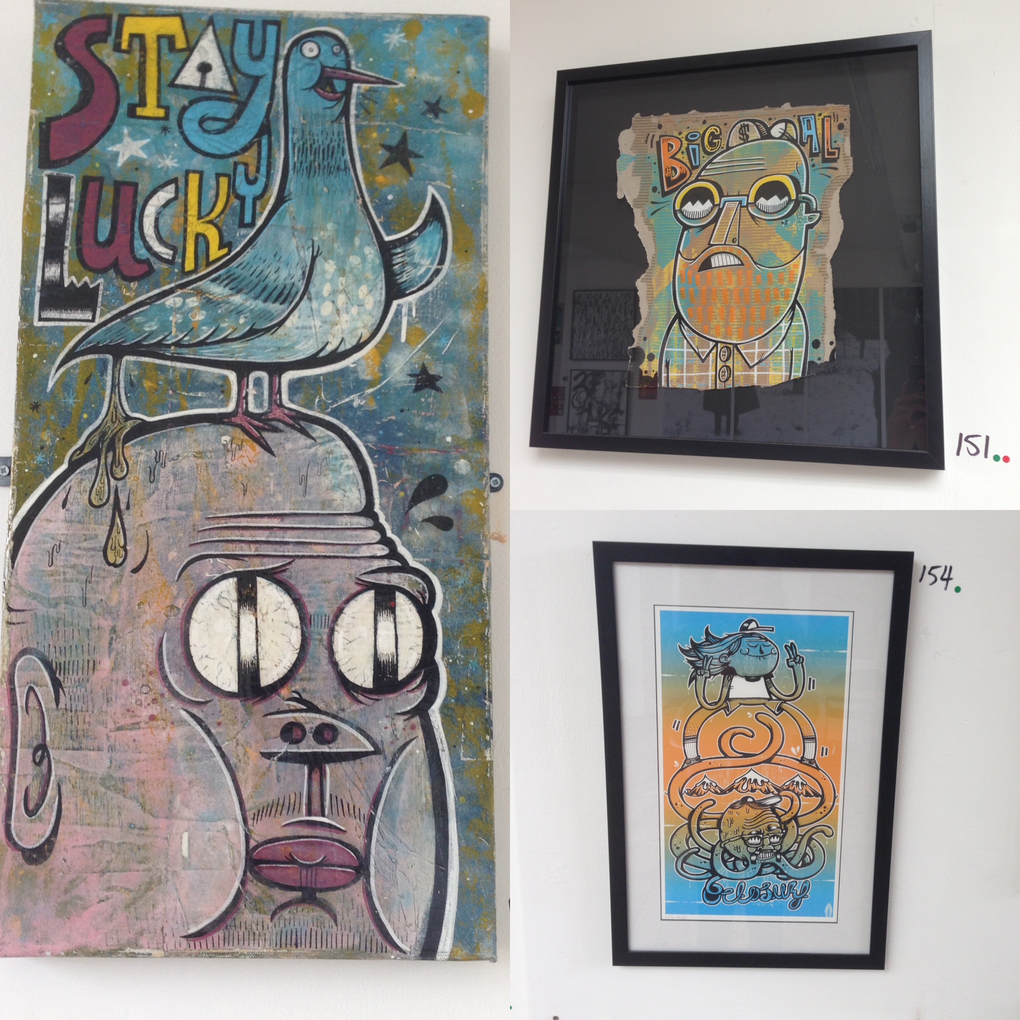 (Above from the left. Stay Lucky, top right Big Al and bottom right Octosurf)