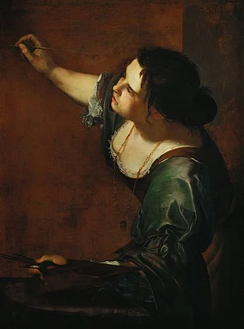 Artemisia Gentileschi, Self- Portrait as the Allegory of Painting , 1638-1639, oil on canvas, 98.6 x 75.2, Royal Collection (Currently on show at the Royal Academy in the Charles I: King and Collector exhibition).