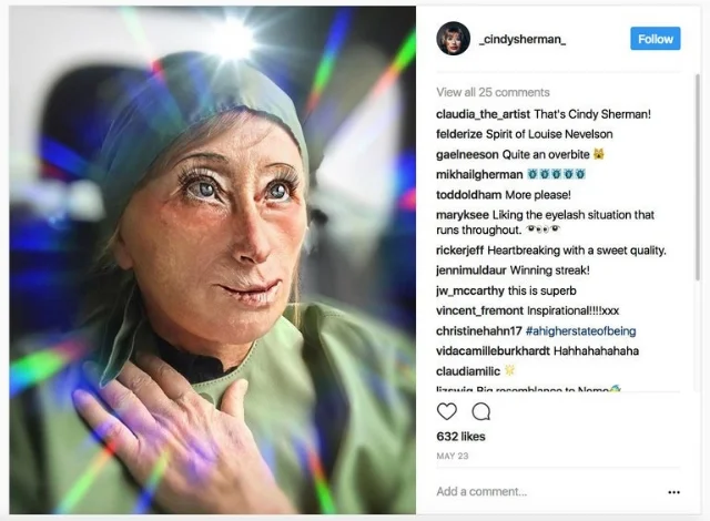Cindy Sherman Instagram, 2017, “Cindy Sherman Takes Selfies (as Only She Could) on Instagram).” The New York Times (August 6, 2017). https://www.nytimes.com/2017/08/06/arts/design/cindy-sherman-instagram.html