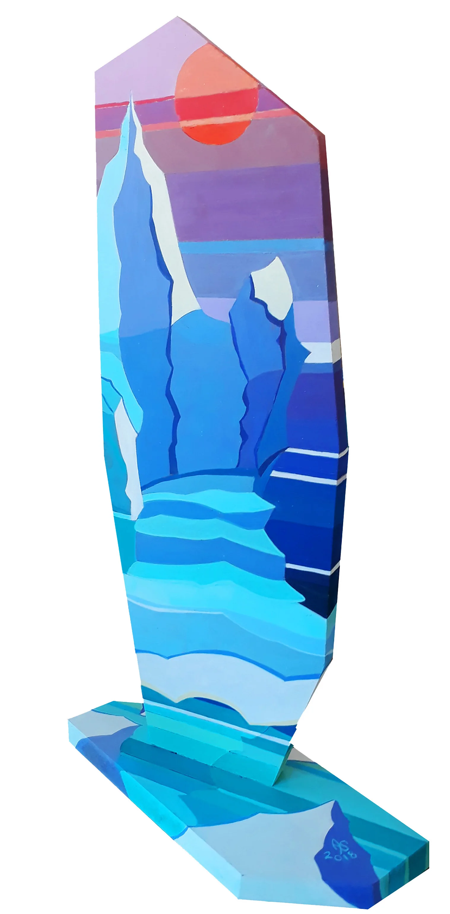 Andrea Shearing, Sunset Glacier . On view at Surface Gallery.