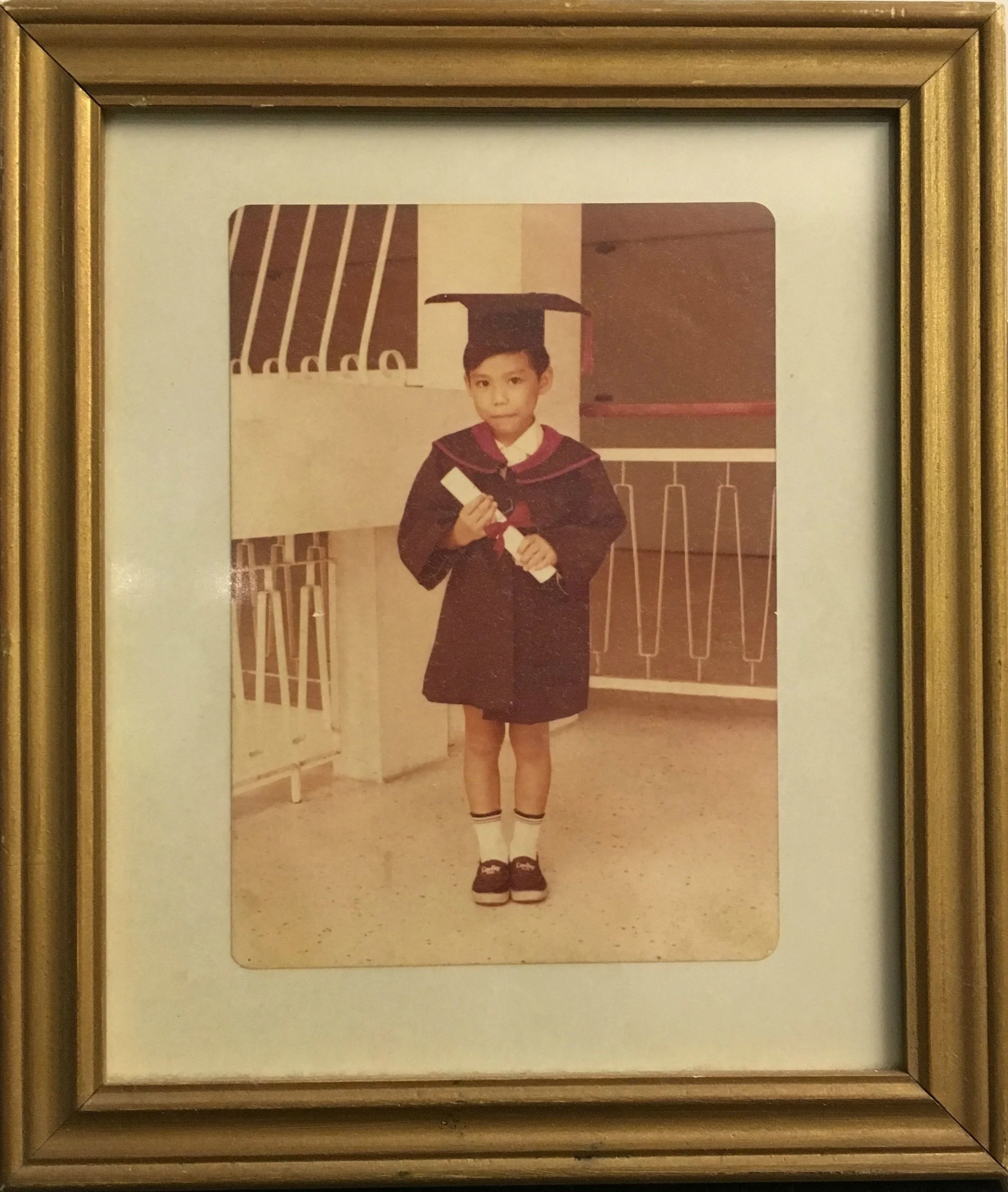 Portrait of Michael Lee, Chinese Kindergarten on Outram Road, c.1978. Photographer unknown.