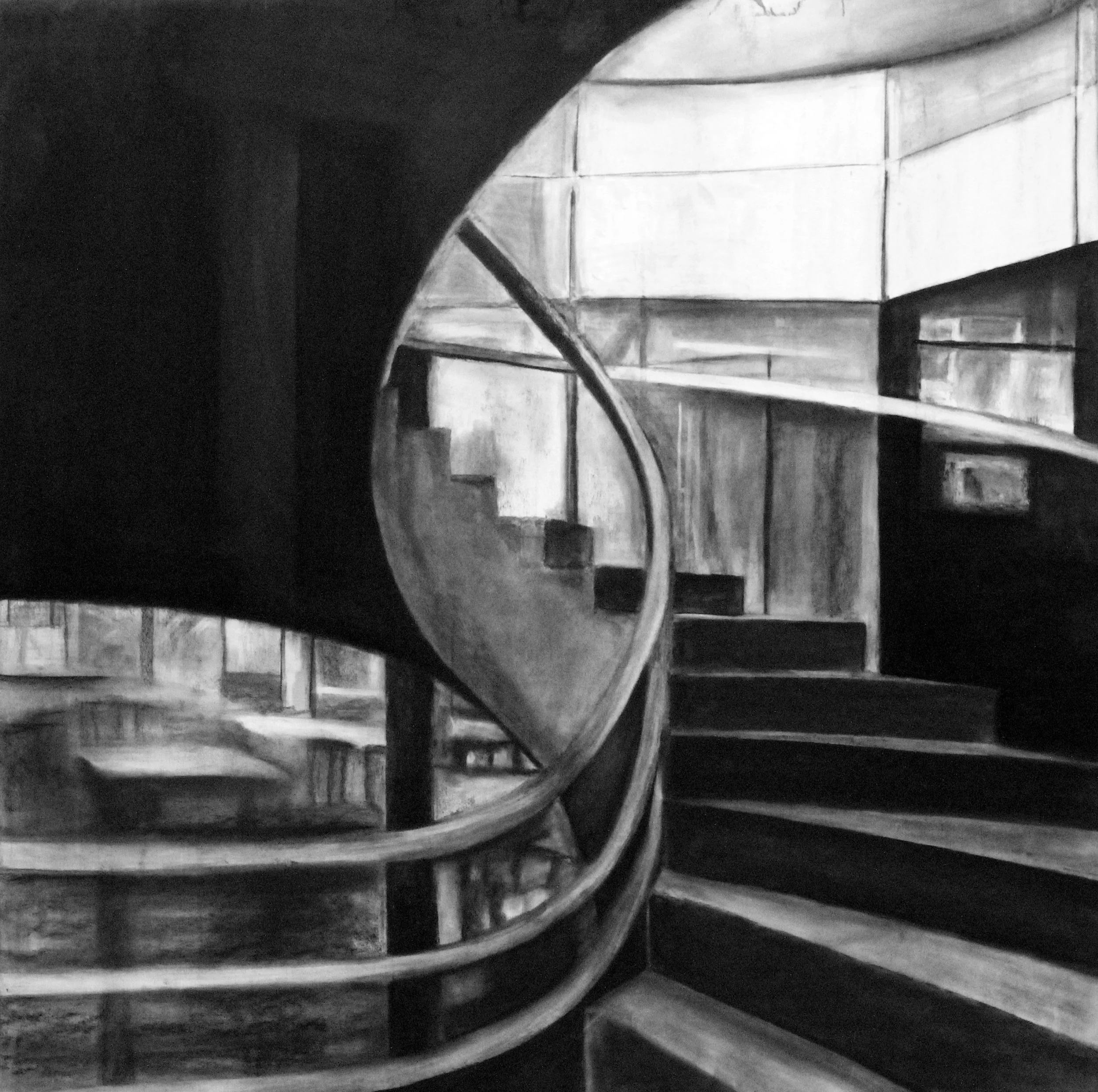 Meeting Fann Wong , 120 x 120 cm, Charcoal on paper, 2014.