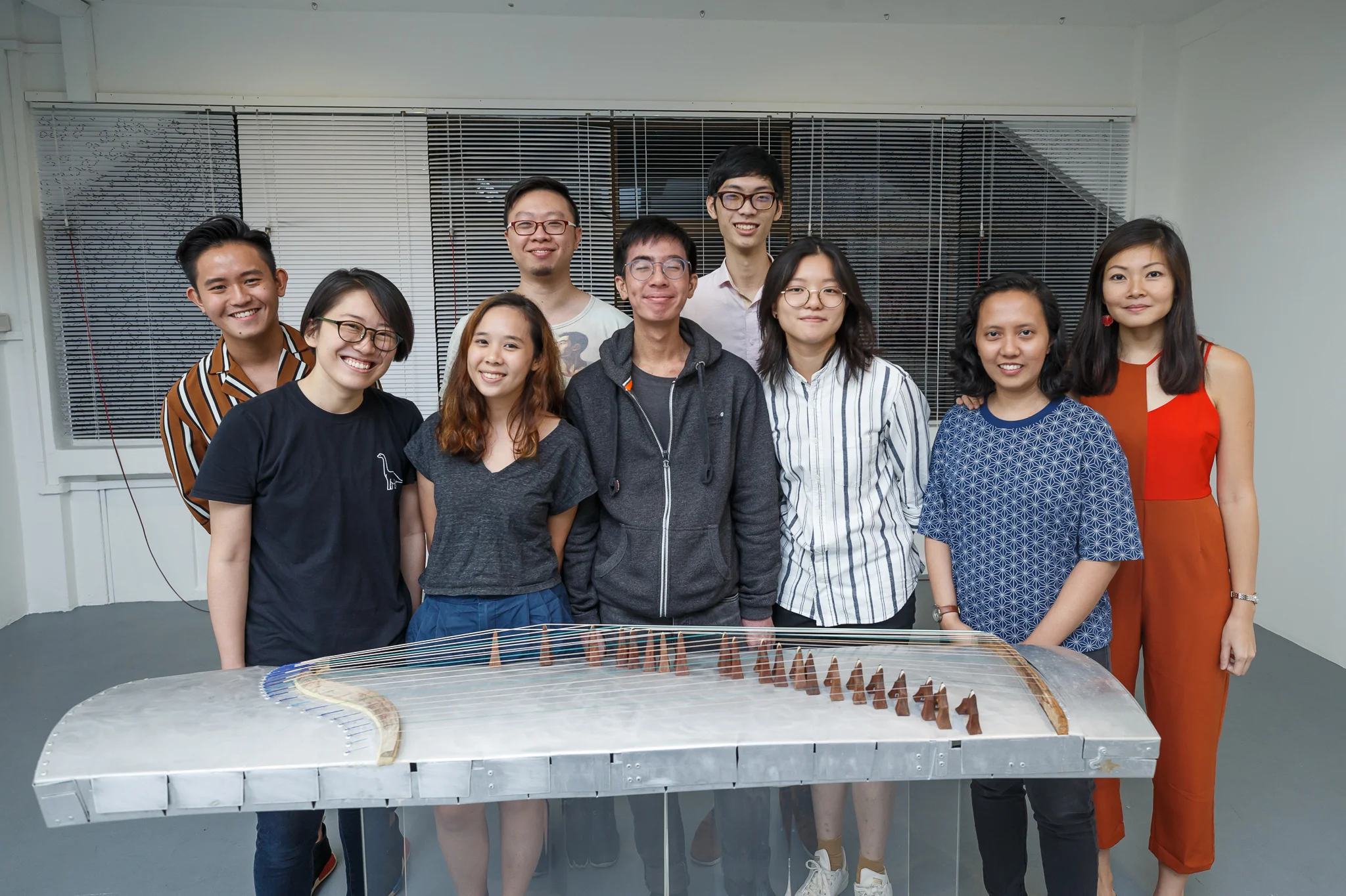 Group photo with artists