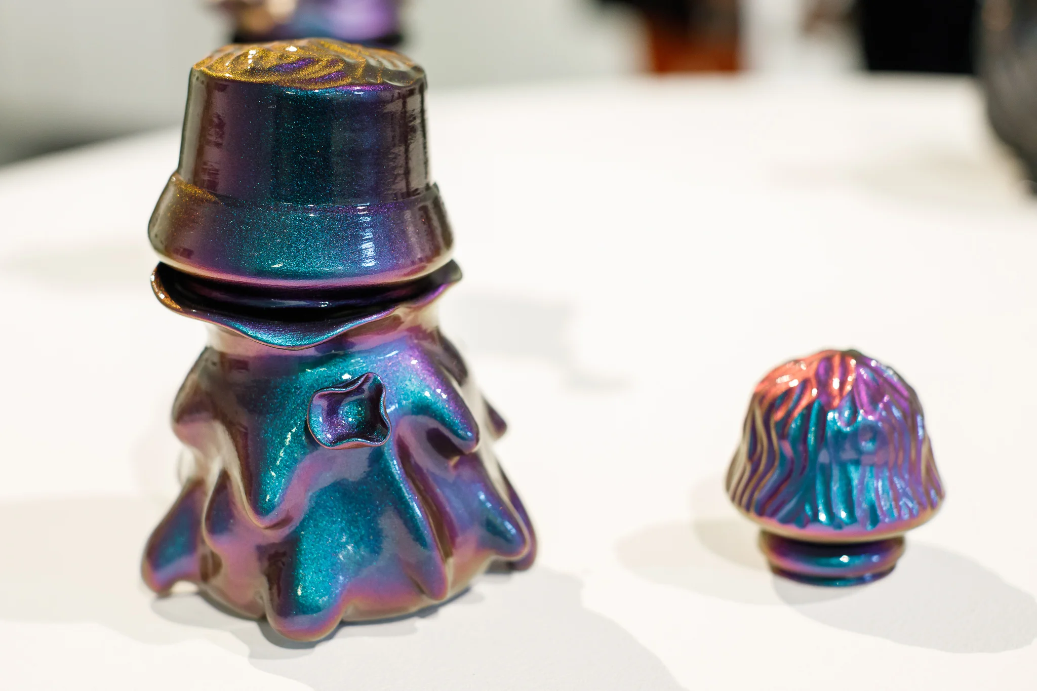 Zestro Leow, Terraforming, 2018, Ceramic with automotive paint, 24 x 10 x 10 cm