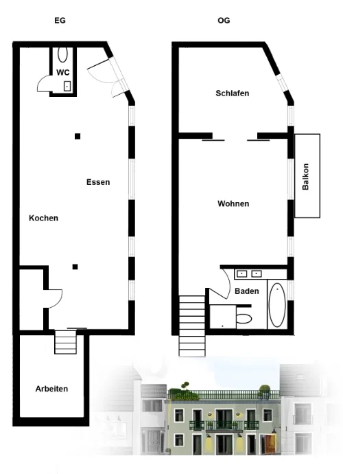 Grundriss des Lofts
