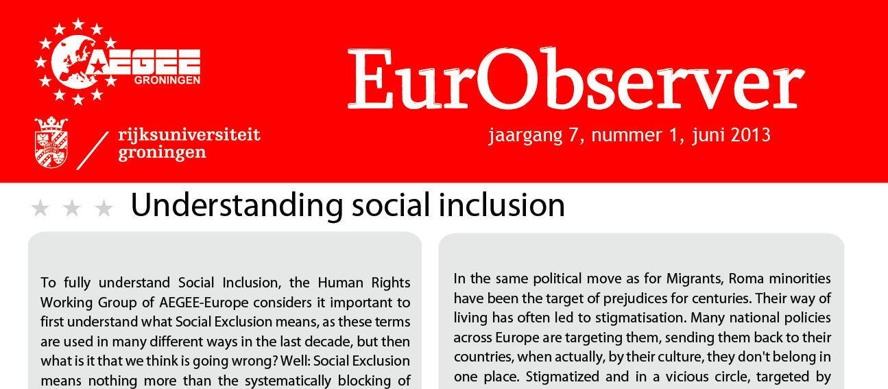 ARTICLE SOCIAL INCLUSION IN PERSPECTIVE