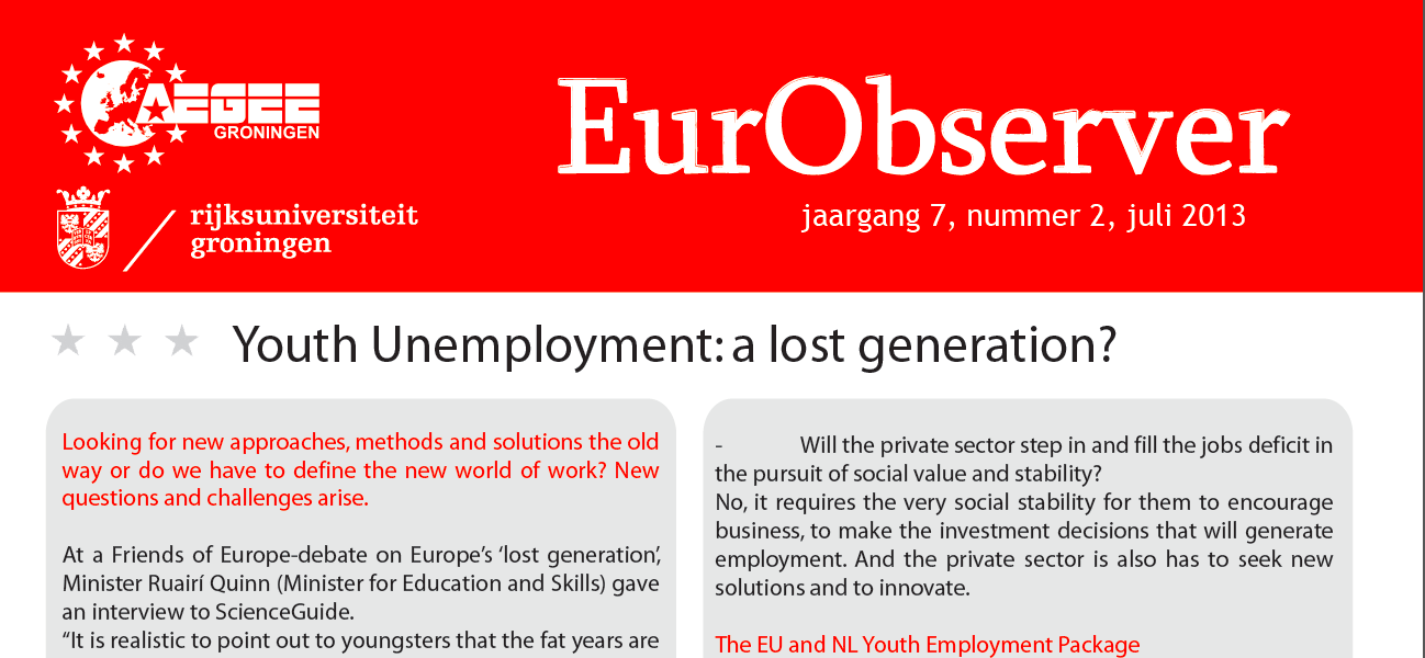 ARTICLE YOUTH UNEMPLOYMENT: A LOST GENERATION?