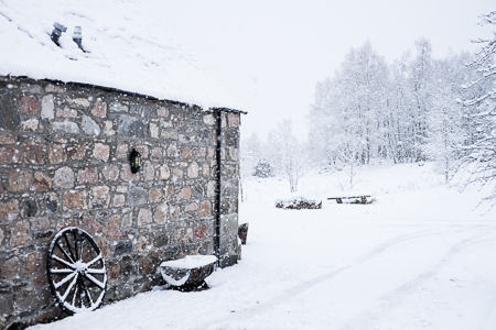 Cairngorms, day of departure, snowstorm